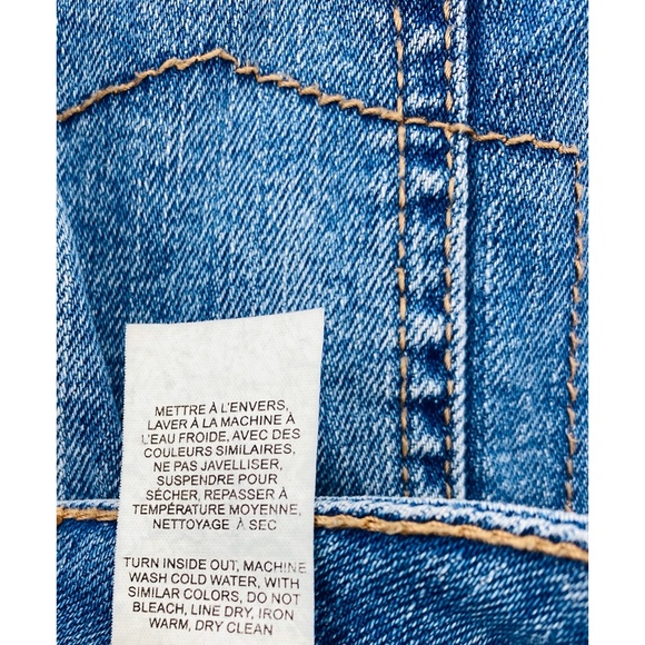 Garage Denim Cut Mini Skirt w/ Front Pockets - Picture 8 of 11